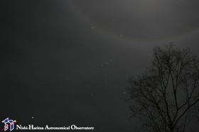 Moon Halo and Orion