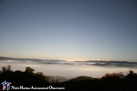 Night Fog in Autumn Evening