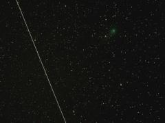 Satellite and Comet Lulin on Mar. 20, 2009